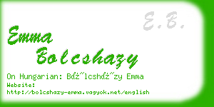 emma bolcshazy business card